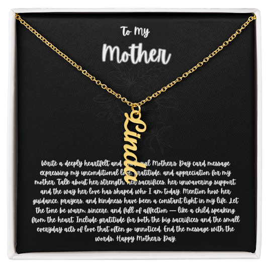 Multi Vertical Name Necklace