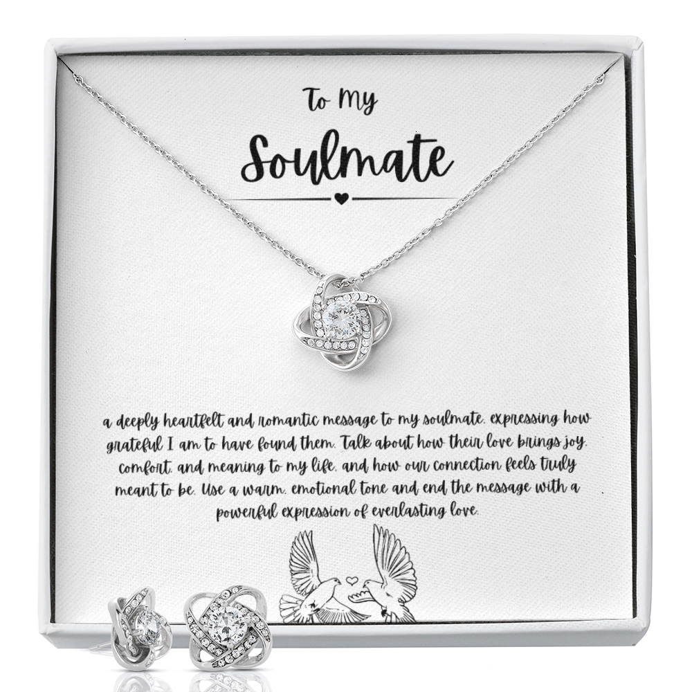Love Knot Necklace & Earring Set