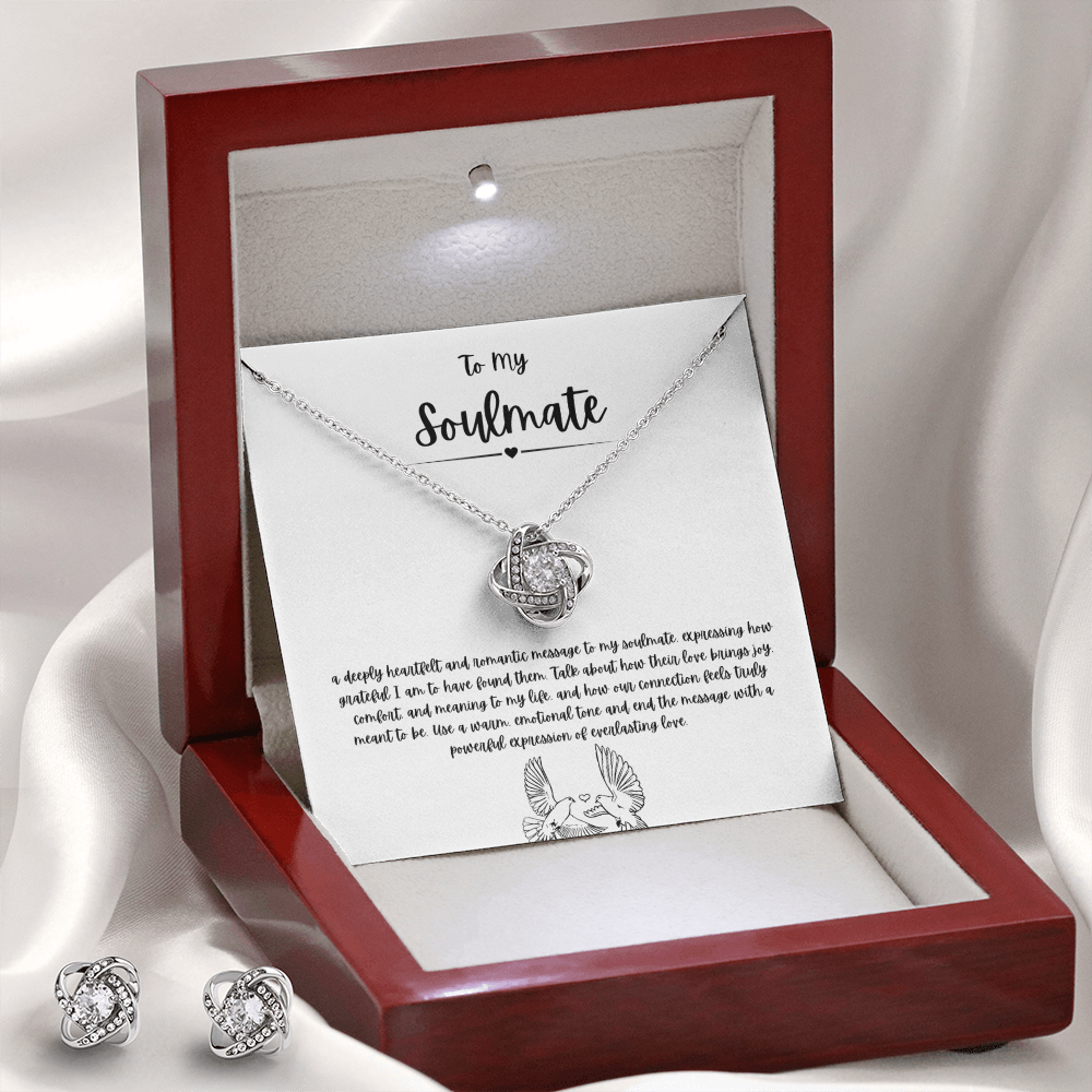 Love Knot Necklace & Earring Set