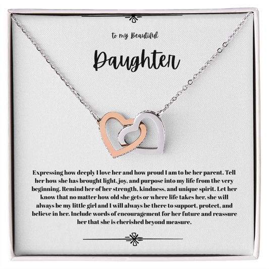 Interlock  heart necklace