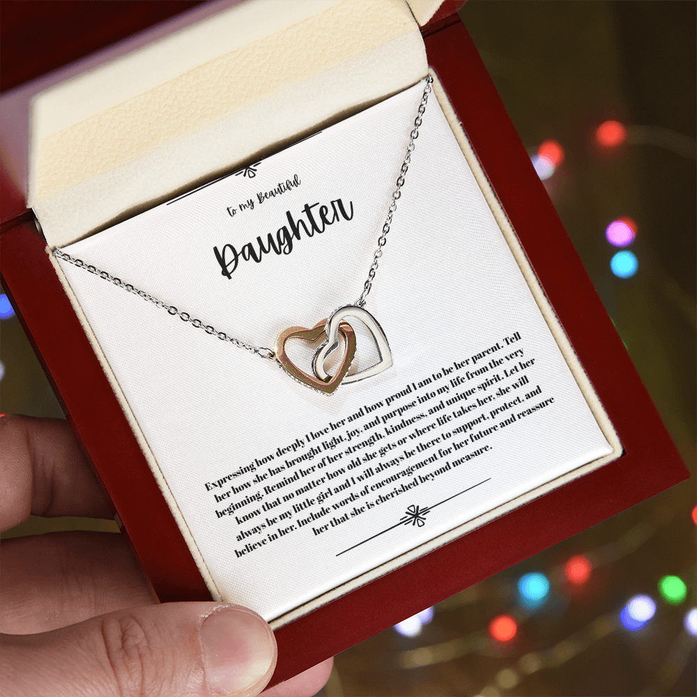 Interlock  heart necklace