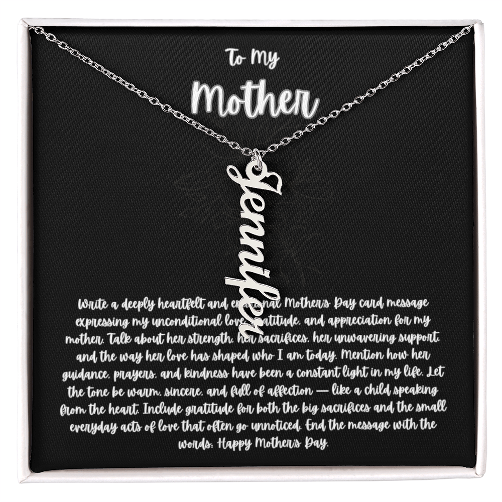 Multi  Vertical Name  Necklace