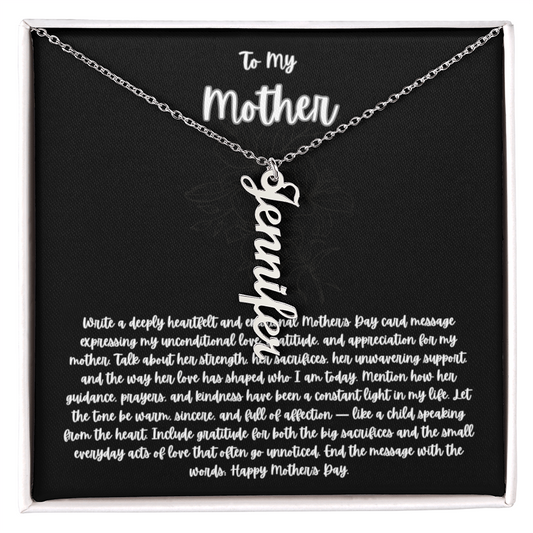 Multi  Vertical Name  Necklace
