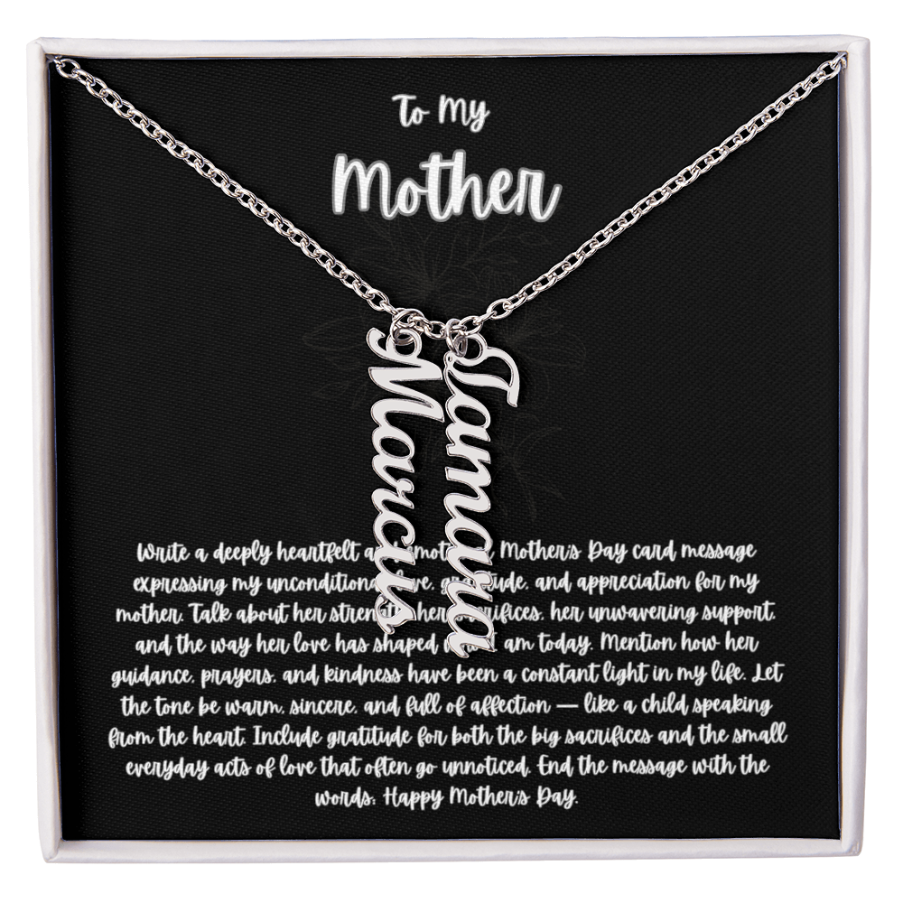 Multi  Vertical Name  Necklace