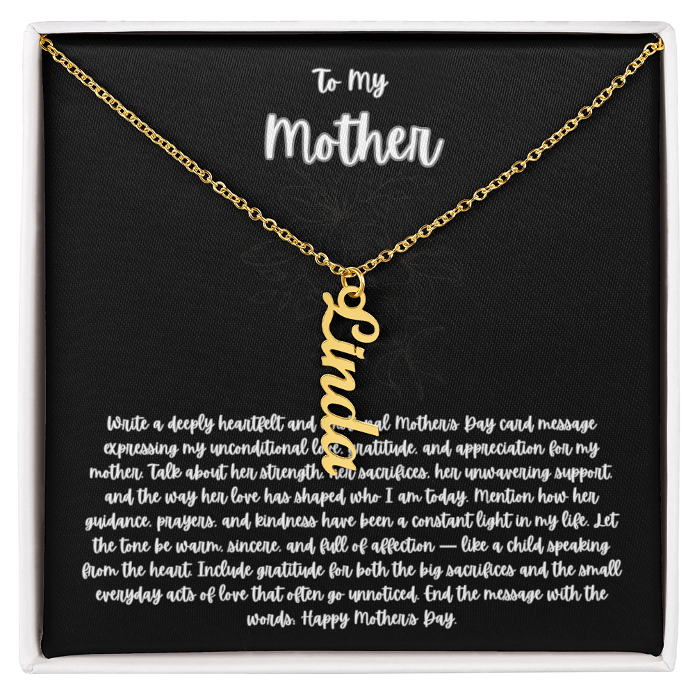 Multi  Vertical Name  Necklace