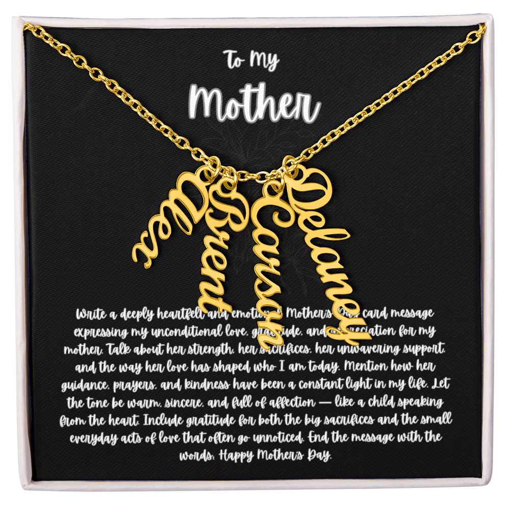 Multi  Vertical Name  Necklace