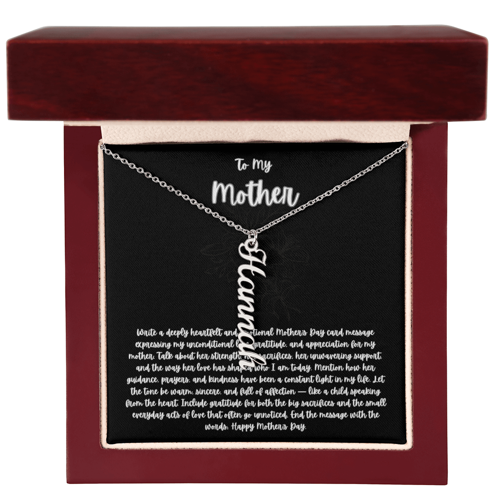 Multi  Vertical Name  Necklace