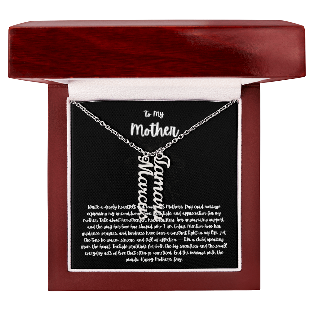 Multi  Vertical Name  Necklace
