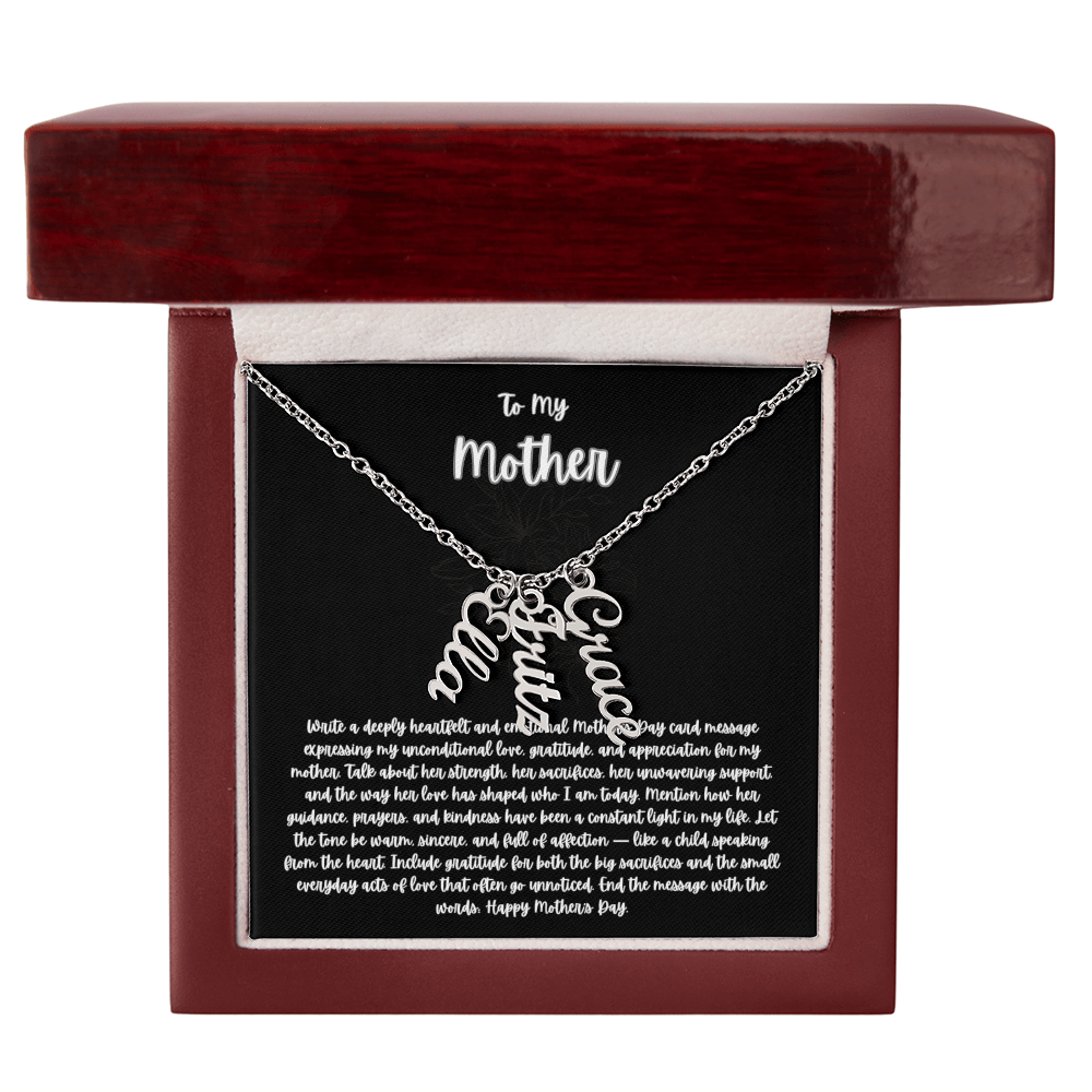 Multi  Vertical Name  Necklace