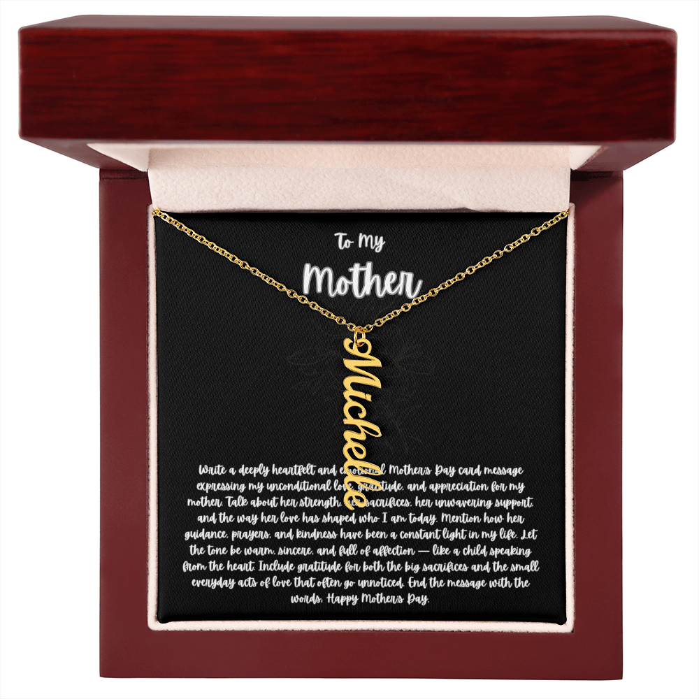 Multi  Vertical Name  Necklace