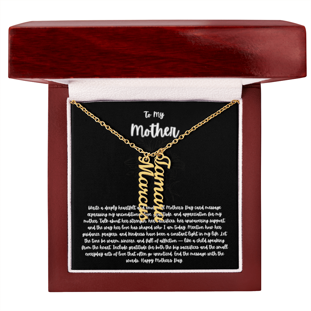 Multi  Vertical Name  Necklace