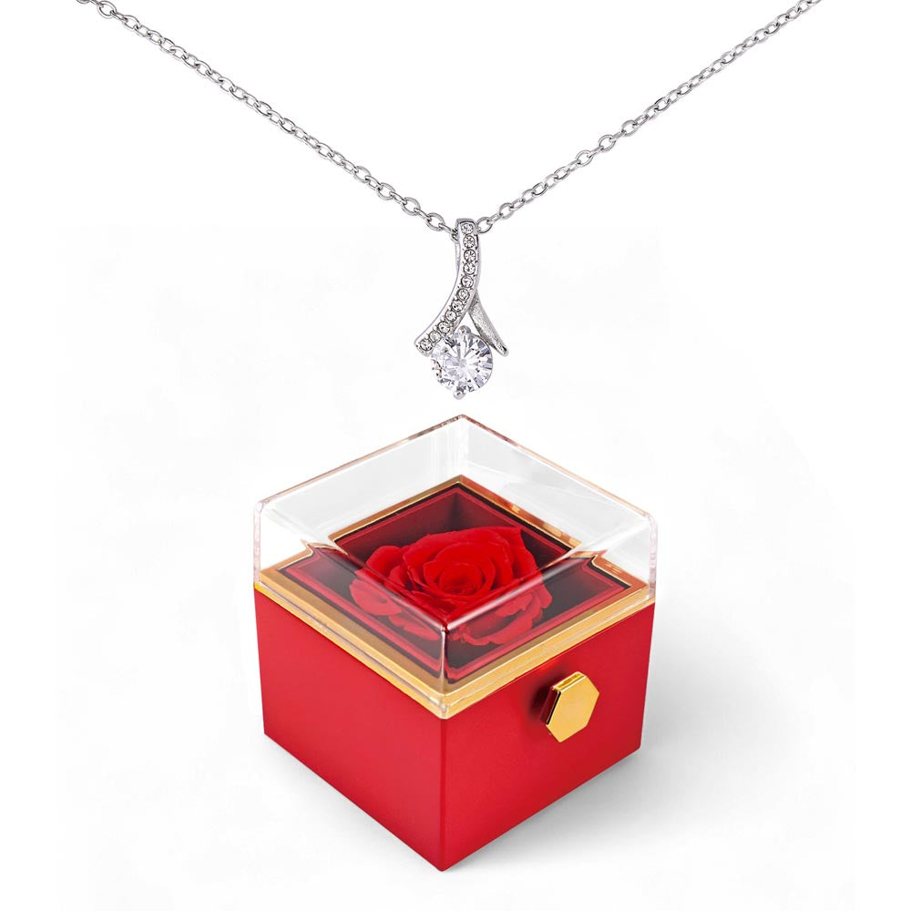 Alluring Beauty with Rotating Rose Gift Box